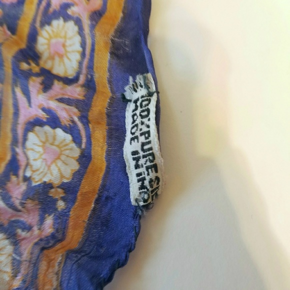 Vintage Silk Square Scarf - Picture 3 of 8